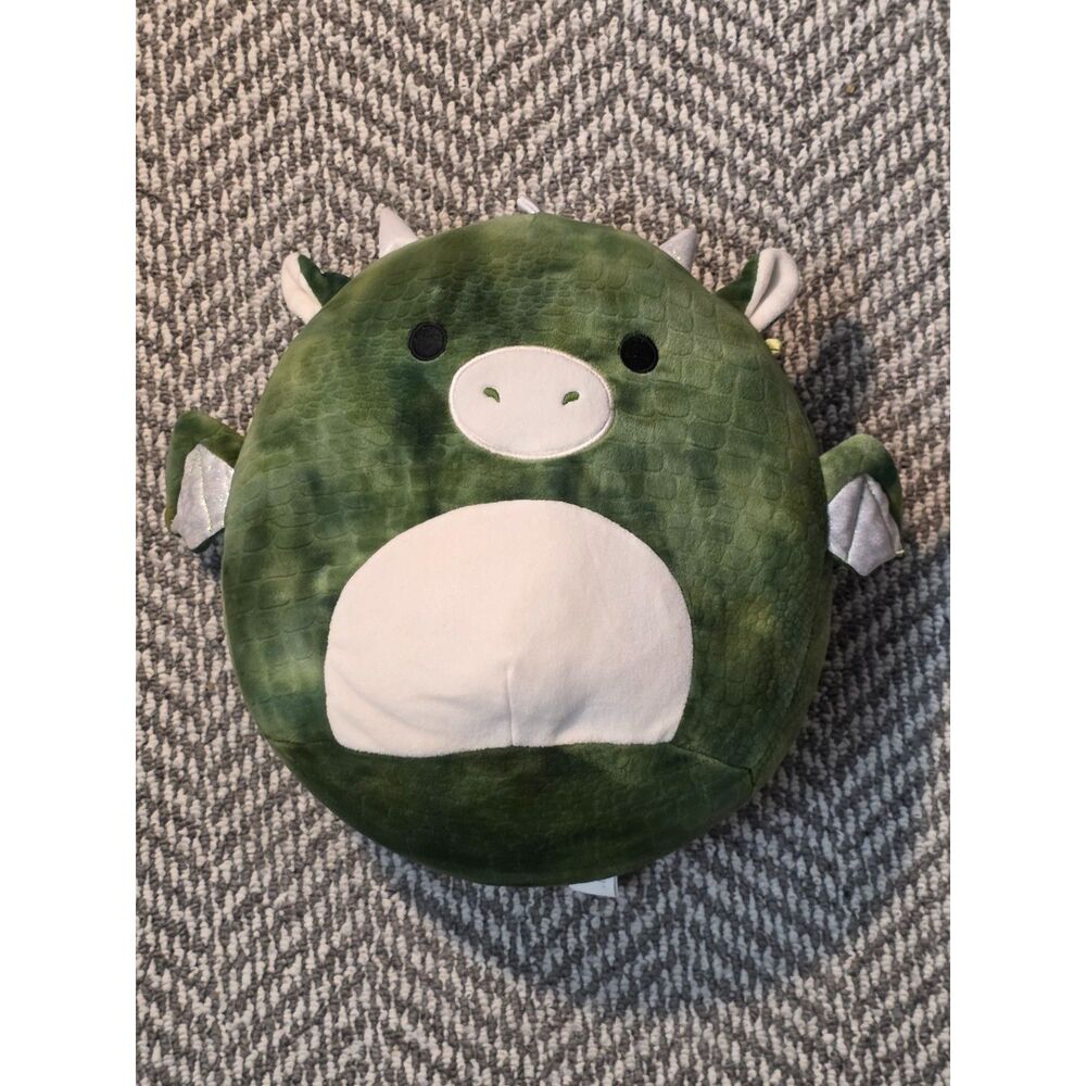 Squishmallows Duke the Green Dragon 10 Inch Textured Scale Reptile Plush Toy